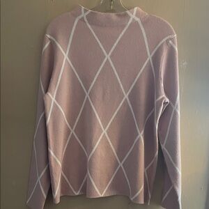 Women's Pink Argyle Sweater